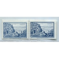ARGENTINA 1969 GJ 1497 x 2 ESTAMPILLAS DE COLOR BIEN DIFERENTE U$ 20+